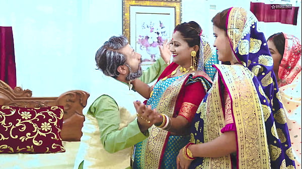 Lustful Elderly Father-in-law Takes All Four Young Brides To Bed (hindi Audio)