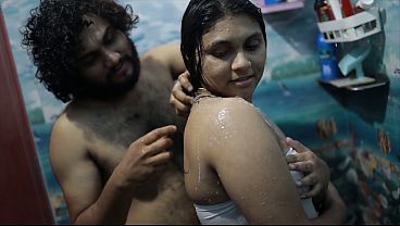 Indian Stepsister Gets Steamy In A Hot Bath, Tangled In Forbidden Desire.