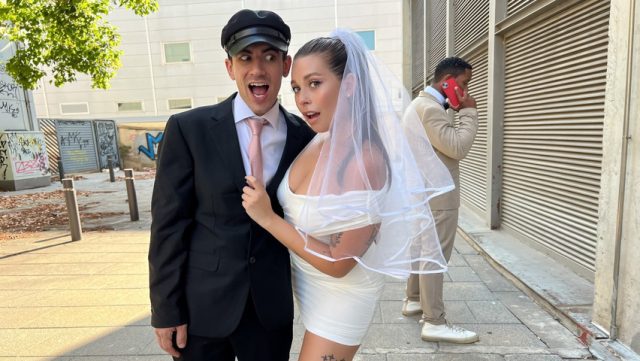 Chauffeur Slams The Bride’s Wet Pussy On Wedding Day
