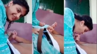 Desi Girl Swallows Her Cousin’s Thick Brown Cock