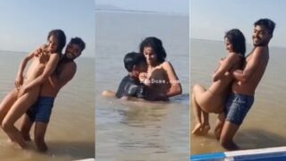 Young Fisherman Pounds His Naked Girlfriend In The Open Sea